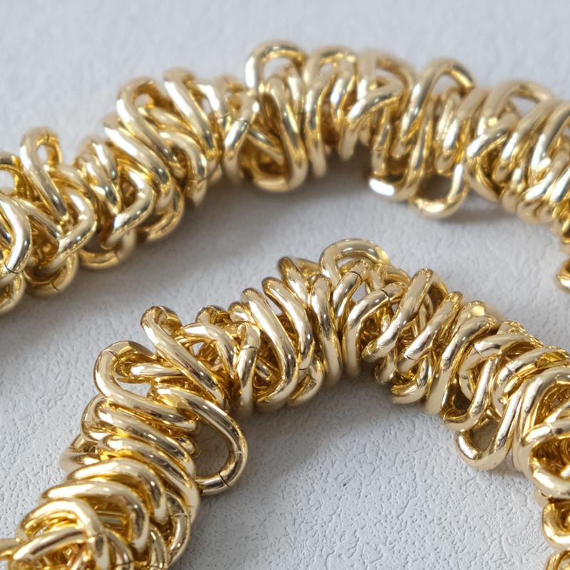 New Fashion Woman Bag Accessory Detachable Vintage Gold Alloy Chain Acrylic Bag Rope Strap Women Handbag Shoulder Handle Chains