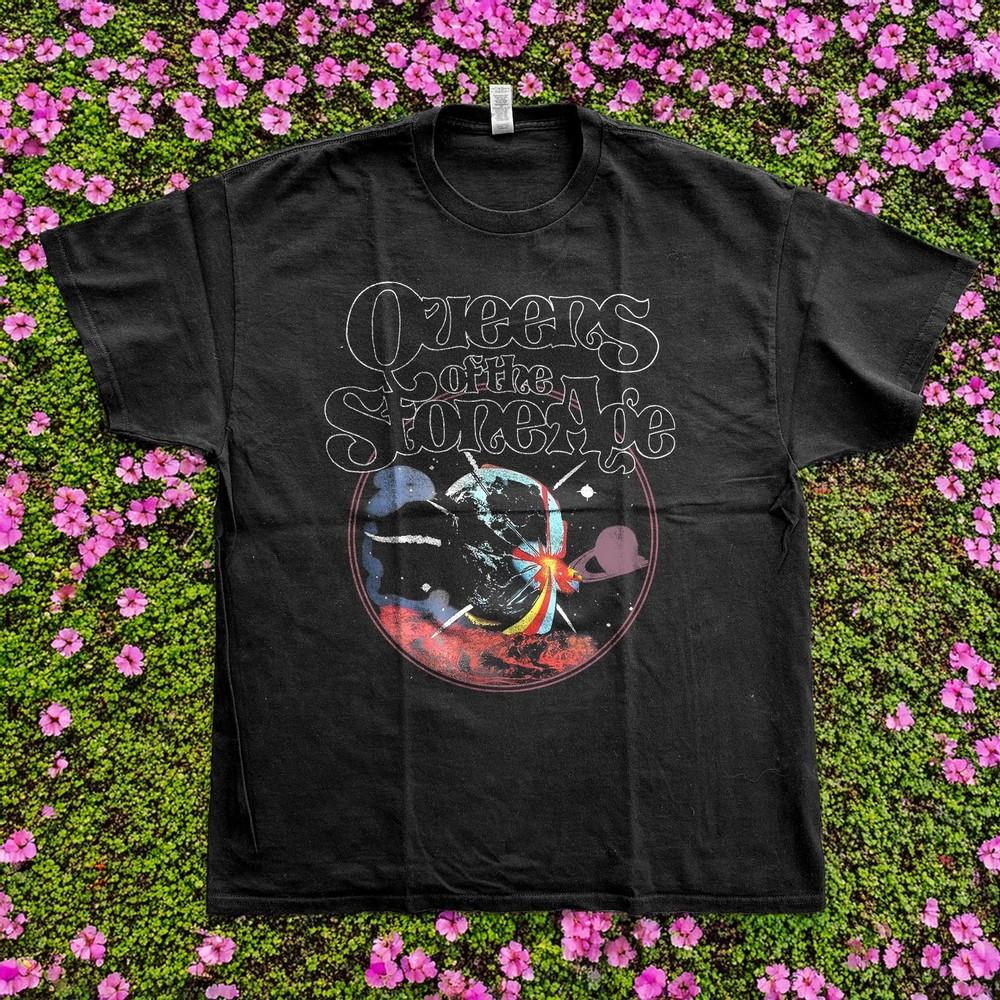 HOT Queens of the Stone Age Band Rock Black Cotton Tshirt Unisex T-Shirt XXXL
