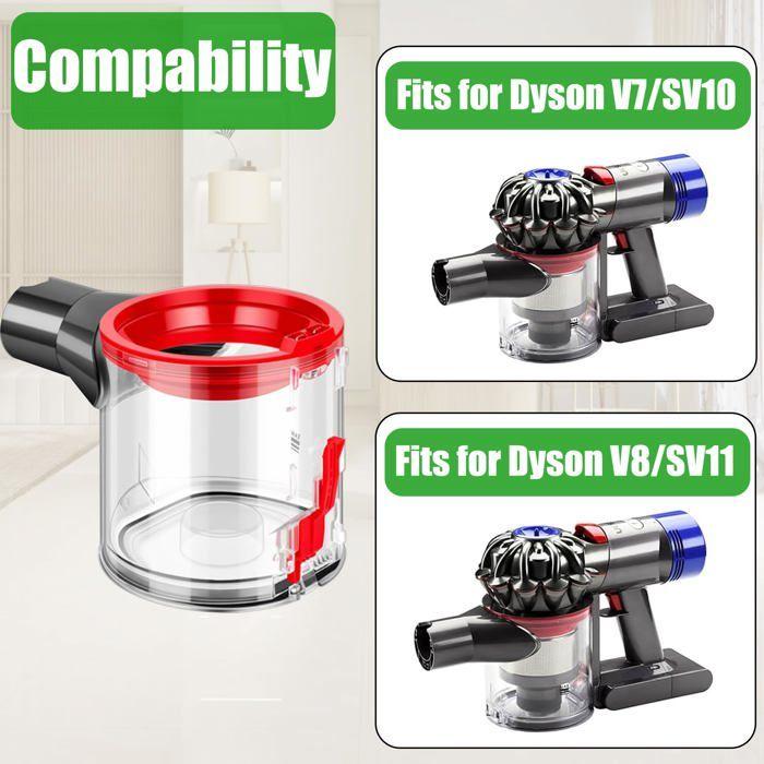 Poubelle / bac à poussière compatible Dyson V7 V8 – réservoir sans sac