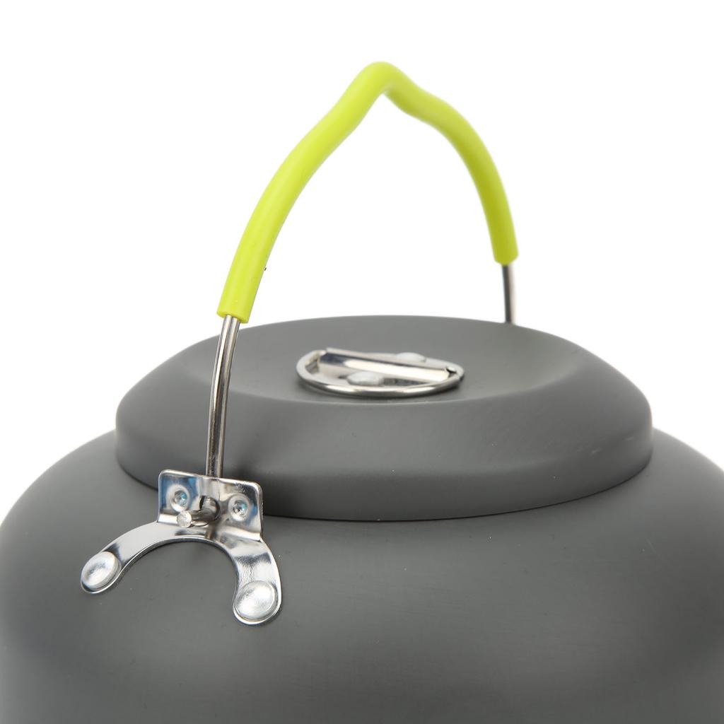 1.3L Camping Kettle Aluminum Alloy Anodizing High Temperature Resistant Heat Insulation Outdoor Tea Coffee Pot