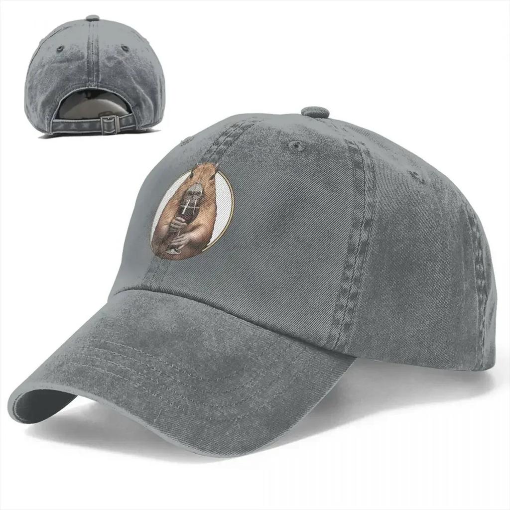 Pure Color Dad Hats Capybara Holding A Glass WoUnisexs Hat Sun Visor Baseball Caps Capybara Peaked Cap
