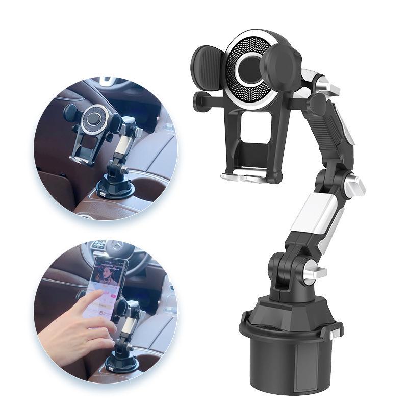 Upgraded Holder Phone Mount Adjustable Long Arm Car Phone Mount for Cup Holder, Universal 360° Swivel Tablet & Smartphone Holder