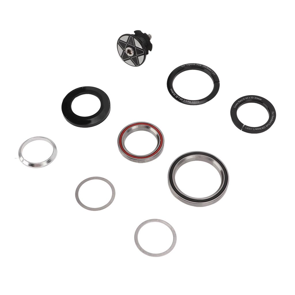 Bike Bearing Headset Aluminum Alloy 41.842?52mm Bicycle Tapered Tube Headset for Mountain Road Bike