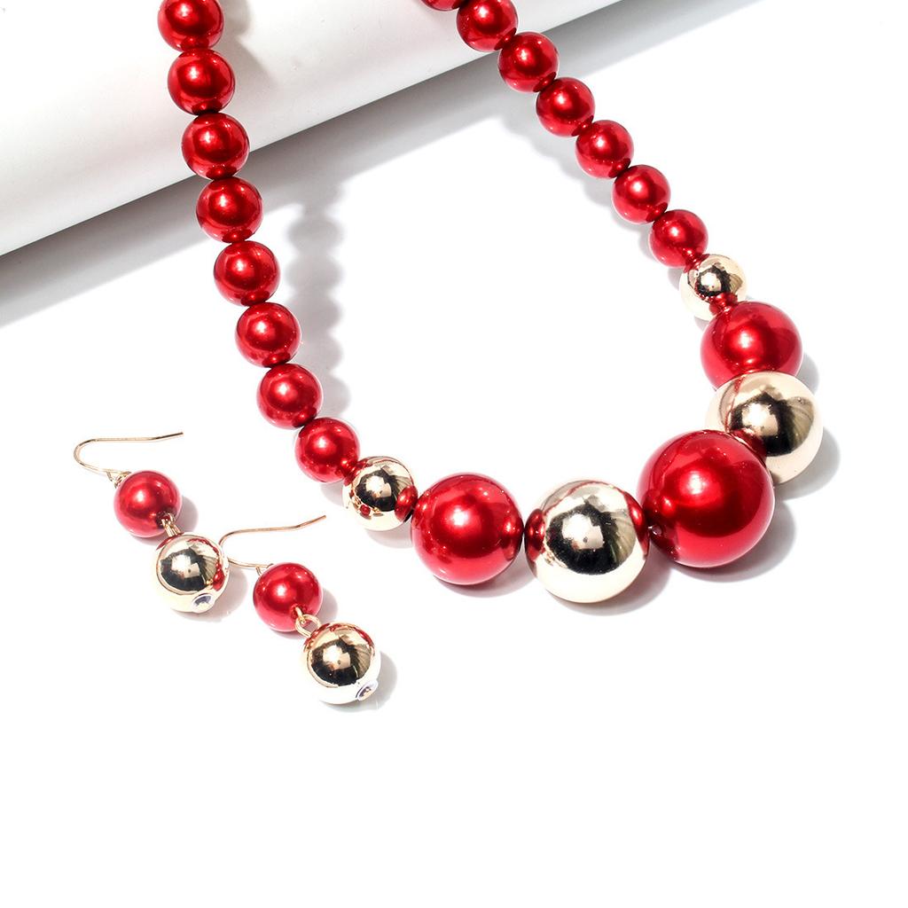 European and American Fashion Hipster Simple Temperament Imitation Pearl Necklace Atmospheric Short Collarbone Chain Jewelry 6380