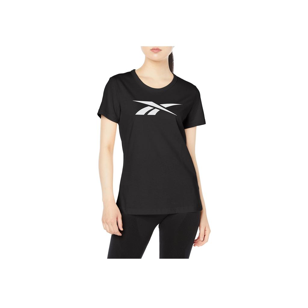 Reebok Simple Casual Sports Fitness Logo Comfortable Versatile Round Neck Short Sleeve T-Shirt Women T-Shirt Black GV5523