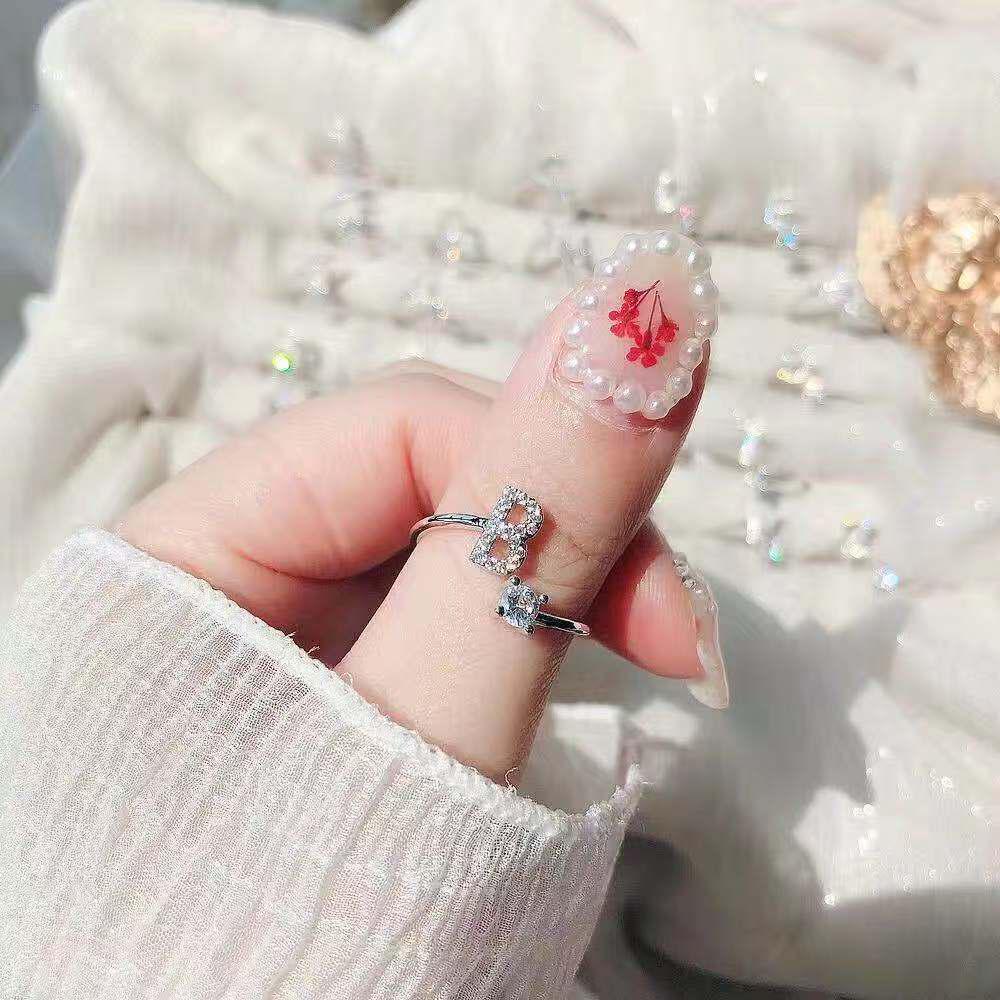 Adjustable Alphabet Rings: Trendy Japanese & Korean Student Accessories