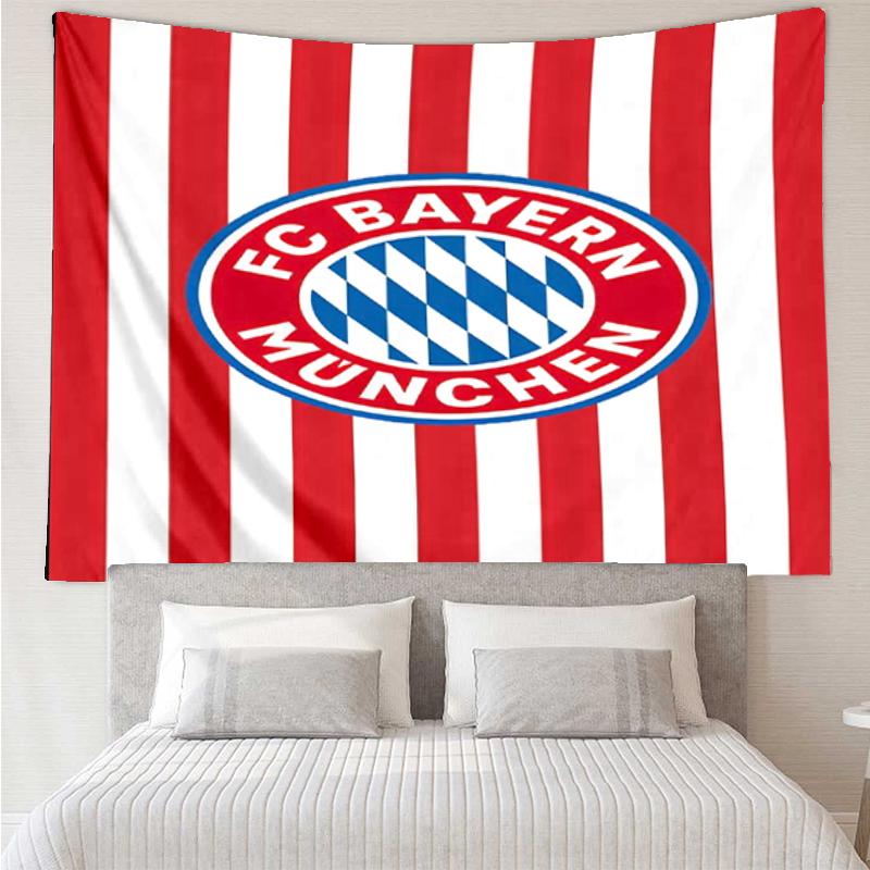 Bayern Munich Print Tapestry, Backdrop, Easy Setup, Ideal for Bedroom, Office & Living Room, with Aesthetic Wall Hanging Decor.