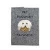 Havanese, Havanese Cuban Bichon, Bichón Havanés - Dog Passport Case, Document Case, Gift for the Traveller from the Brand