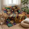 Leopard Print Luxury Clutch 1 Theme blanket Lightweight Warm Flannel Blanket Decorative Throw Blanket for Home Decoration