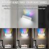 1PC Smart Wall Sconce USB Rechargeable Remote Control Ambient Light RGB and White Dimmable Lighting Night Lights