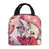 Charlie And Vaggie Valentines Hazbin Hotels Insulated Lunch Bag for Office Cooler Thermal Food Box Tote Lunch Boxes Container