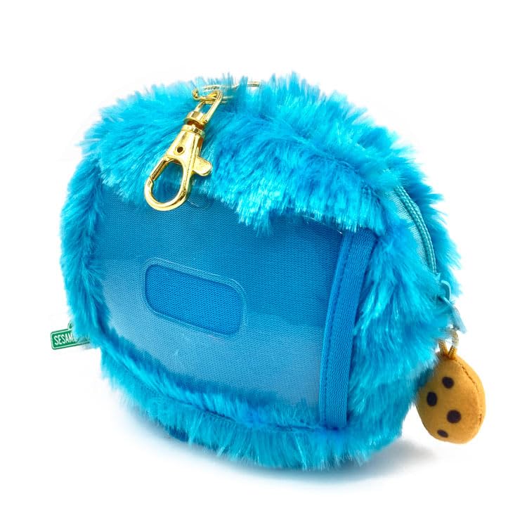 K Company Sesame Street Face Pass Case Cookie Monster SS-FPC-CM H115 x W128 x D40mm