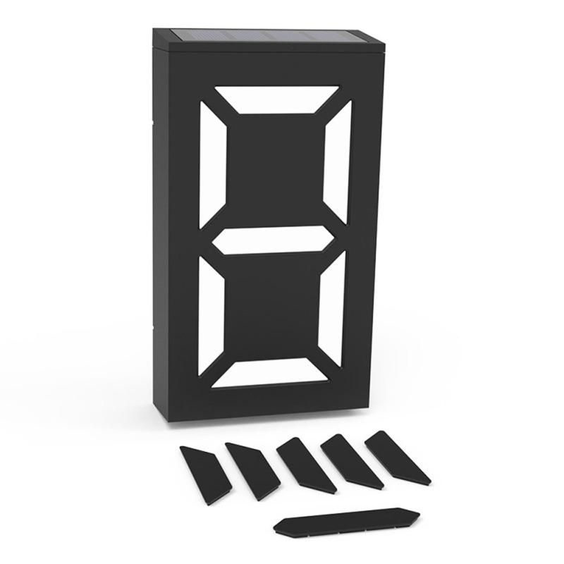 

Солнечная светодиодная табличка с номером дома, установленная на стене, цифровые адресные таблички Rgb, настенный светильник для виллы two-color