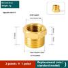 Corrosion Resistant Brass Air System Reducers Direct Diameter Conversion Hexagonal Socket Threaded Pipe Fitting
