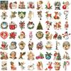 50PCS Romantic Christmas Stickers Home Decorative for Home 2025 Wall Sticker Gift Year Christmas 2025 Creative DIY Sticker