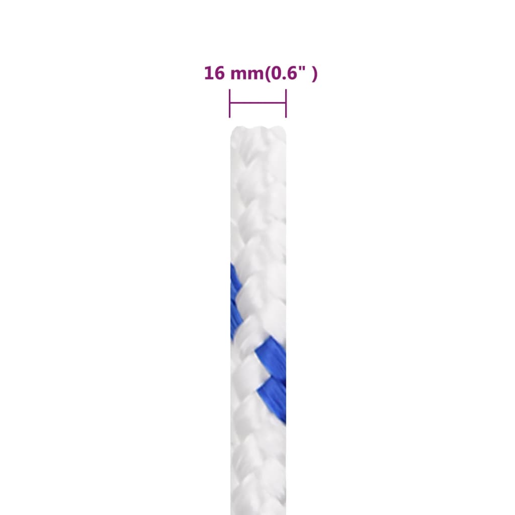 Boat Rope White 16 Mm 25 M Polypropylene