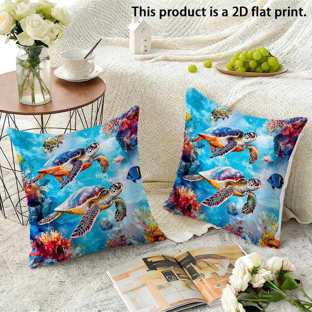 Colorful Peacock Patterned Pillowcasecushion Covers, Zippered, Decorative Pillowcases, 45X45 Cover Sleeves