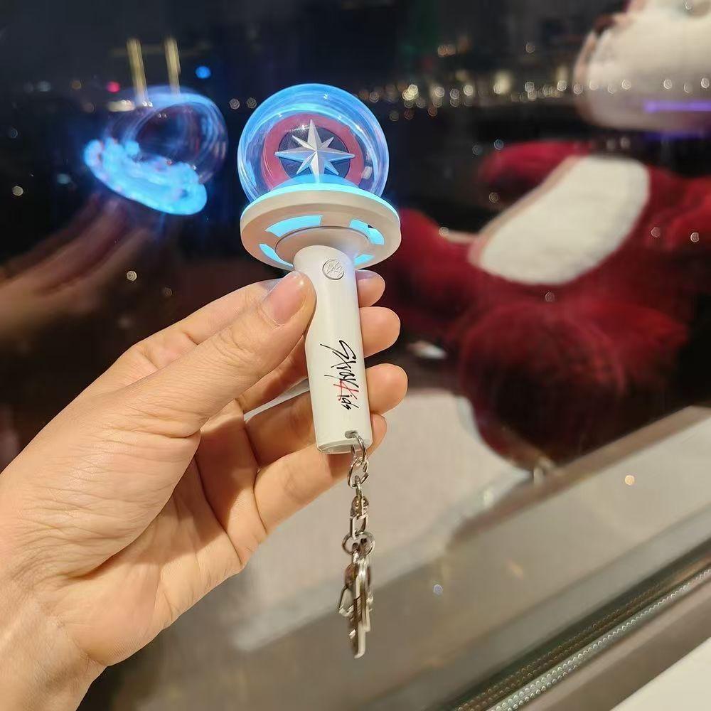 Kpop Stray Children SKZOO Official Style Keychain 1st/2nd Gen Lightstick LED Glowing Pouch Charm Fans Present Birth Date Gift: Pouch Charm