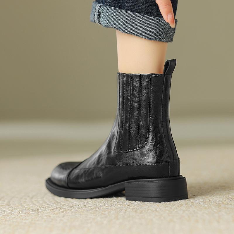 Fashion 2024 New Autumn Women Shoes Chelsea Women Boots Winter Block Ankle Boots for Women Zapatos De Mujer Womens Chunky Boots
