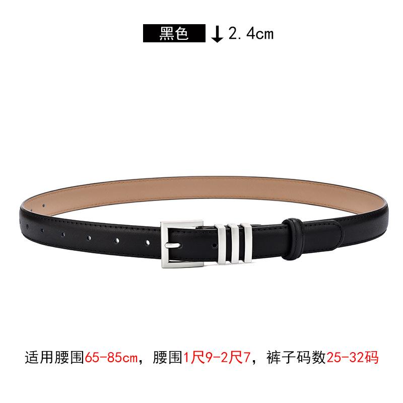 

Leather Belt Women S Niche Design Sense Decoration With Jeans Belt Suit Black Casual Belt 100cm чёрный