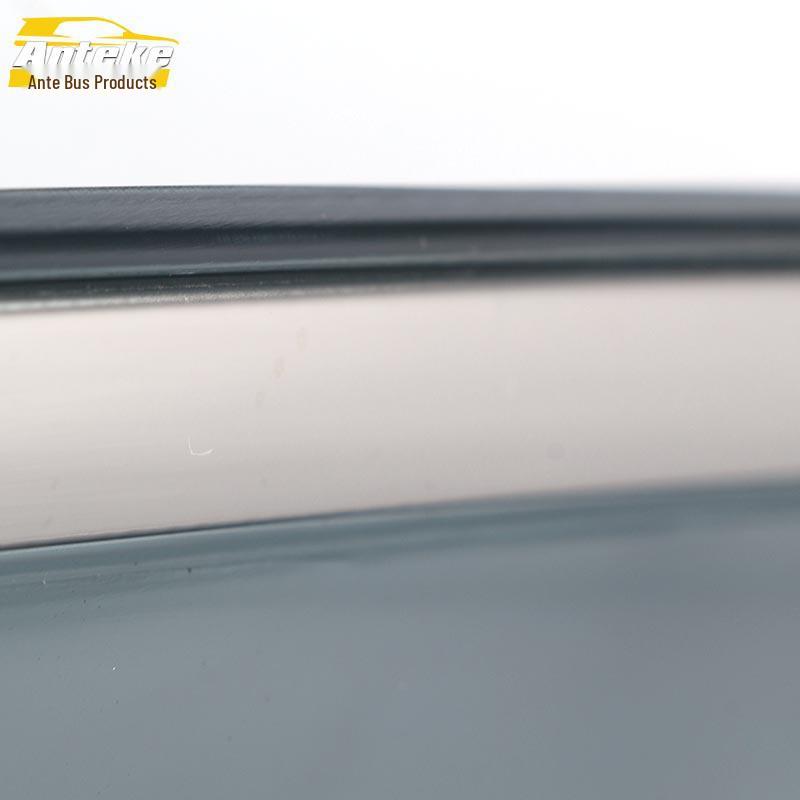Fits 17 Huan Chi Models: 3D Stainless Steel Rain Deflector & Sun Visor Trim with Bright Strip Exterior Accessories.