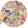 Mediterranean Vintage Stickers - Water Bottle,Laptop,Scrapbook-Christmas,Valentine’s Day,Back To School Gifts-Food Illustrations