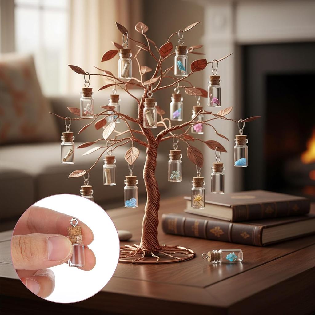 20 Pcs Mini Glass Bottles with Cork 1ml Capacity Clear Tiny Glass Bottles ing Message Bottle DIY Art Craft Storage Small Jars for Home and Holiday