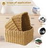 3Pcs Grass Woven Storage Baskets Decorative Woven Baskets for Storage Multifunctional Picnic Basket Fruit Cosmetic Storage Box