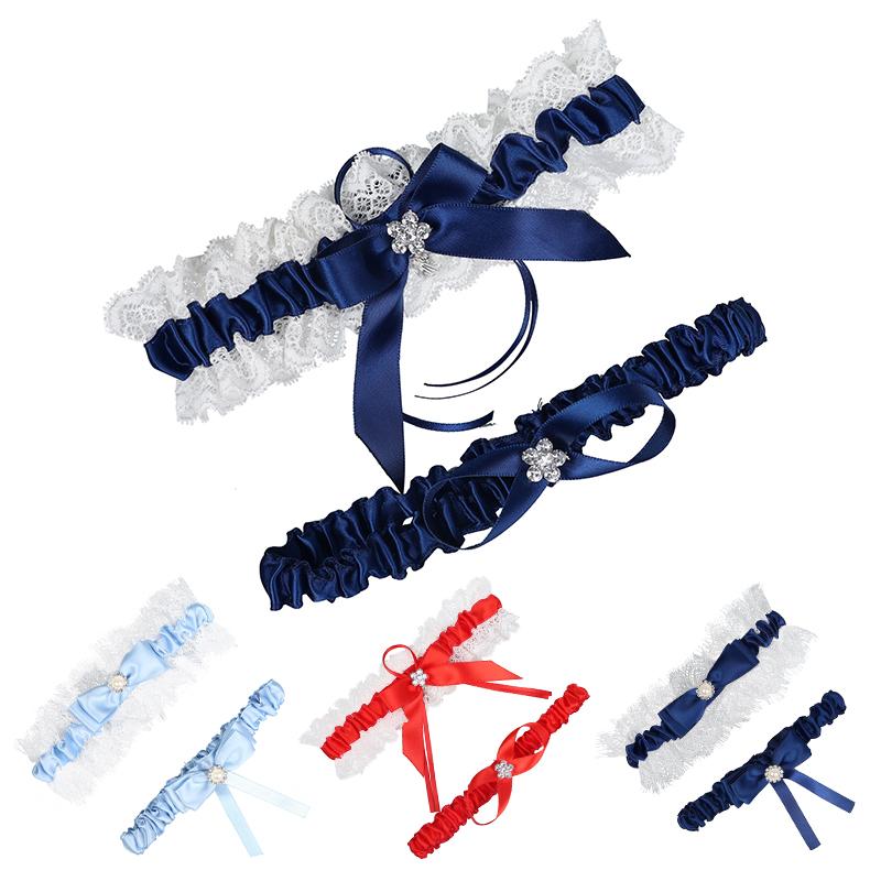 Women Bow Leg Ring Sexy Lingerie Lace Garter Belt Bowknot Leg Loop Wedding Garters Bridal Cosplay Fashion Stocking Thigh Ring
