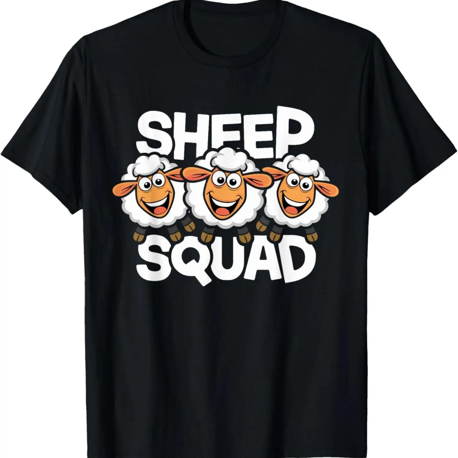 

Sheep Squad Tshirt for Sheep Lover Shirt _ Kids Sheep T-Shirt XXXXXL чорний