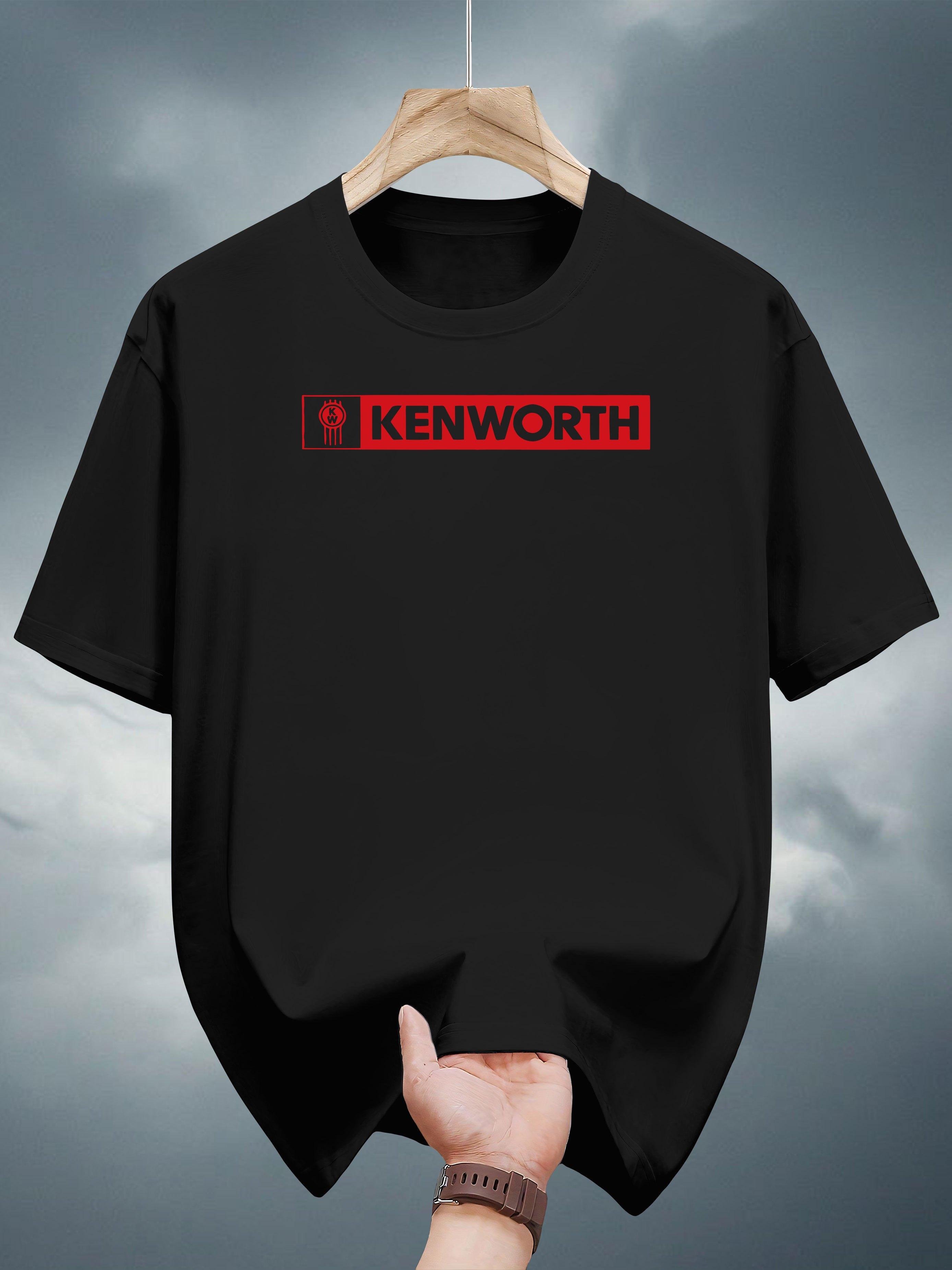 

Casual Short Sleeve T-shirt with KENWORTH Print - Lightweight Summer Tee XL