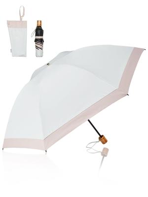 KIZAWA Folding Silky Gloss 55cm UV Light Full Heat for Women X Parasol, Fabric, Ribs, Bamboo-Style Handle, Protection, 100% Blocking, Foldable,