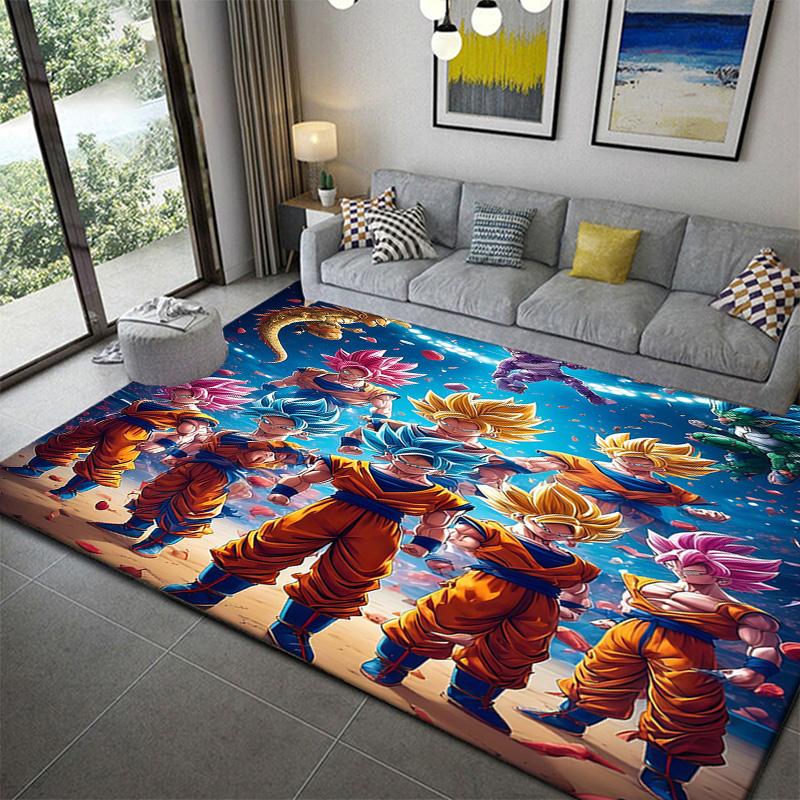 Dragon Ball Super Saiyan Pattern Area Carpetanime soft washable cartoon floor carpet 60x90cm