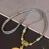 New tibetan pendant, chinese style thangka zaki ram necklace, new chinoiserie hand-woven pendant