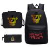 Teddy Bear Game Merchandise Primary School Backpack + Lunch Bag + Pencil Case Three-Piece Set
