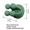 3PCS Silicone Sticky Hooks Green Crown-Shaped Design for Hanging Keys Toothbrushes Charging Cables Bath Scrubbing Towels Electrical Plugs for Kitchen