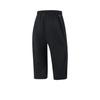 Li Ning Fitness Series Solid Color Mid Waist Loose Straight Leg Comfortable Nine Point Sports Shorts Men shorts Black AKQV031-2