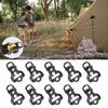 10Pcs Tent Guy Rope Tensioners Tent Rope Fasteners Rope Buckles Adjusters Cord Tensioners for Camping Outdoor Activity