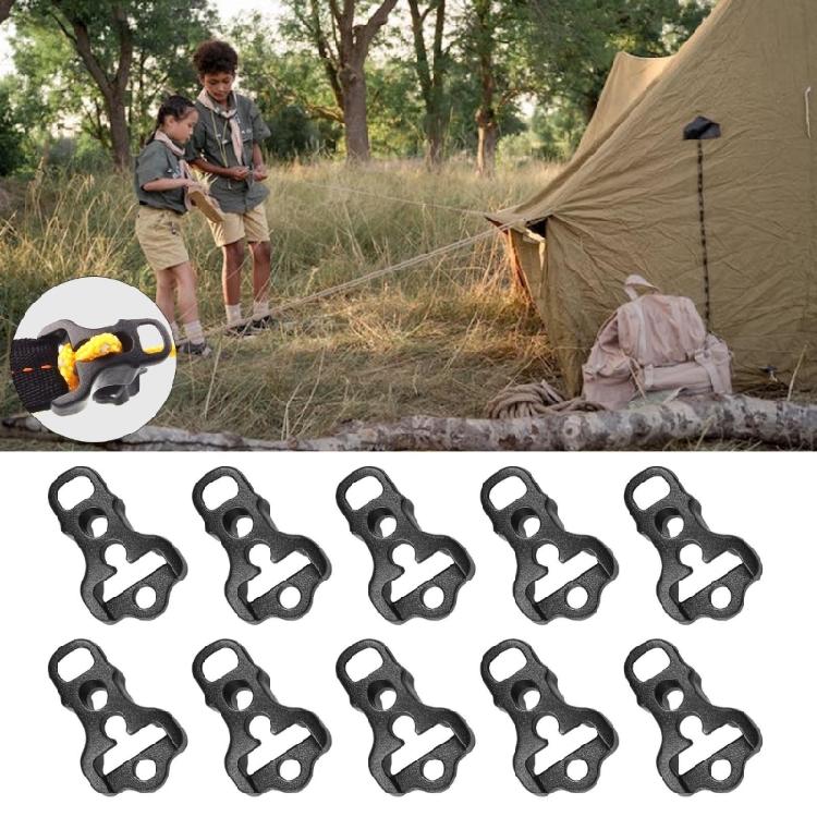 10Pcs Tent Guy Rope Tensioners Tent Rope Fasteners Rope Buckles Adjusters Cord Tensioners for Camping Outdoor Activity