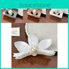 Style Retro Timeless Flower Hair Claw Clips Crafted With Premium Finish Pearl