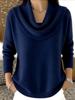Solid Color Long Sleeve Women's Sweater for Autumn and Winter