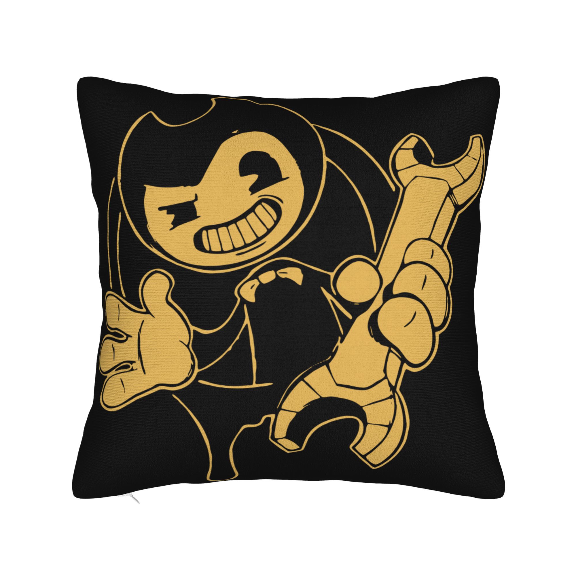 

Bendy and the Dark Revival Square Pillow Covers Polyester Seat Game Cartoon Cushion Case Cute Decorative Pillow Cover 45*45 12x12Inch