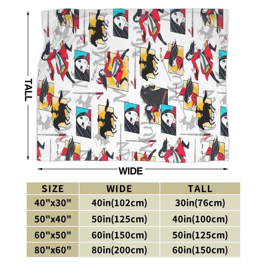 Mulan Mushu Flannel Blanket Winter Super Warm Bedding Throws for Kids Home Decor Graphic Bedspread Sofa Bed Cover