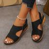 Women's Open Toe Buckle Ankle Strap Summer Platform Wedge Sandals Comfortable Non-Slip Walking Sandals Beach Shoes for Women Casual Dressy Shoes