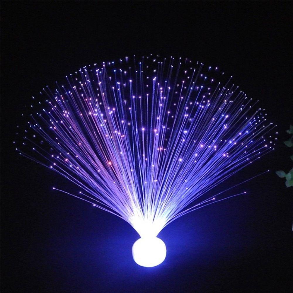 Multicolor LED Fiber Optic Light Color-Changing Night Lights Creative Candle Lamp  Home Decor