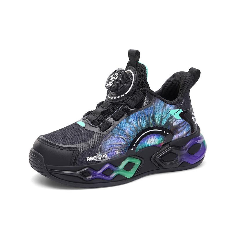 Children's professional basketball shoes 2025 spring new middle-aged and older children's mesh breathable high-top actual shock-absorbing sports shoe