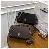 Vintage Solid Color PU Leather Women's Shoulder Bag Premium Faux Suede Splicing Ladies Crossbody Bag Versatile Female Armpit Bag