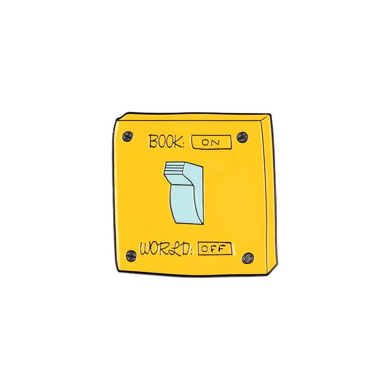 Geometric Creative Yellow Cartoon Switch Socket Brooch For Unique Accessories Style
