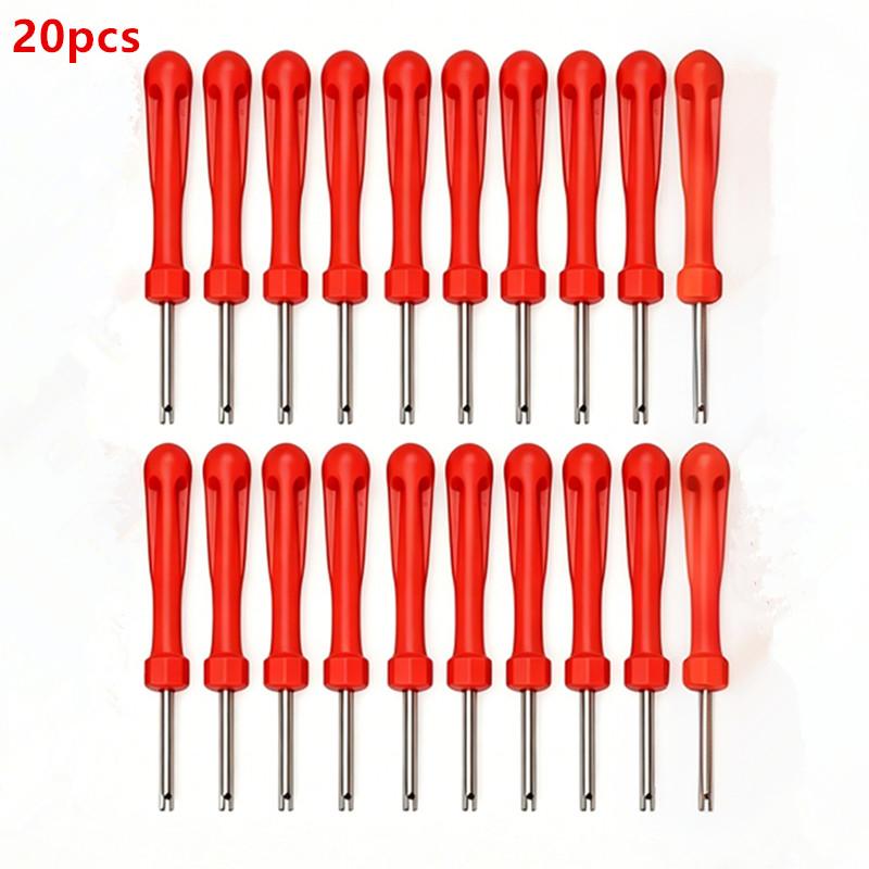 10/20pcs Tyre Valve Core Remover Tools For Car Bike Motorbike Truck Tyre Valves Stem Repair Tool Car Tire Valve Core Screwdriver