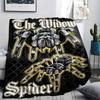 Split Mirror Lion Spider Print Flannel Blanket,High Quality Comfortable for All Seasons,Home Decor,Warmth and Comfort,Perfect for Christmas Gifts